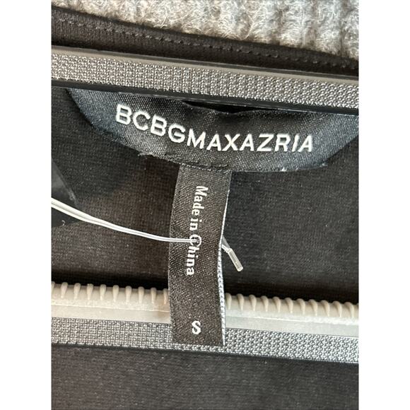 BCBG Maxazria Womens Peplum Blouse Size Small Black Square Neck Classic Capsule - Picture 6 of 8